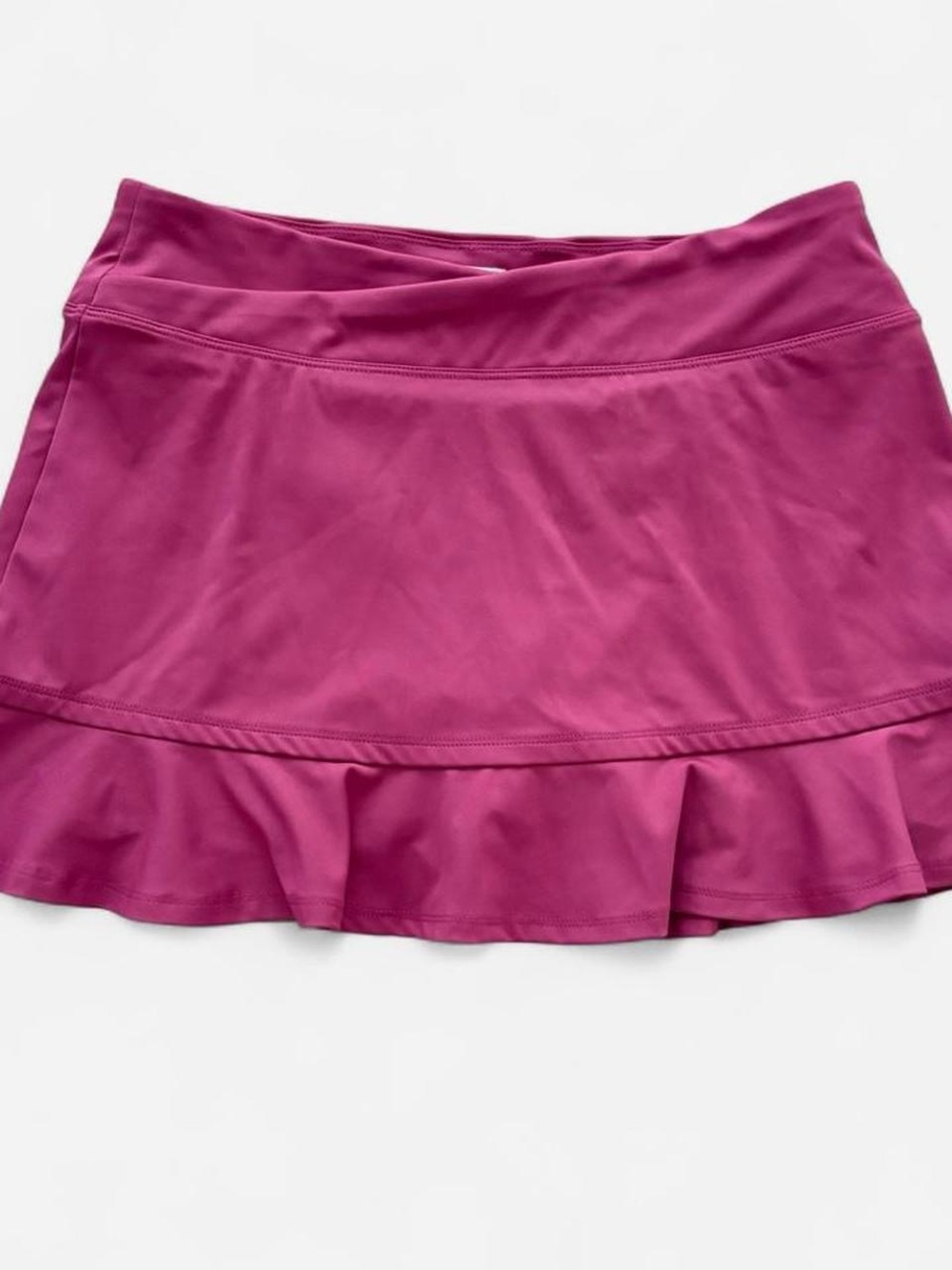 Sincerely Jules Fuchsia Ruffle-Hem Active Mini Skirt